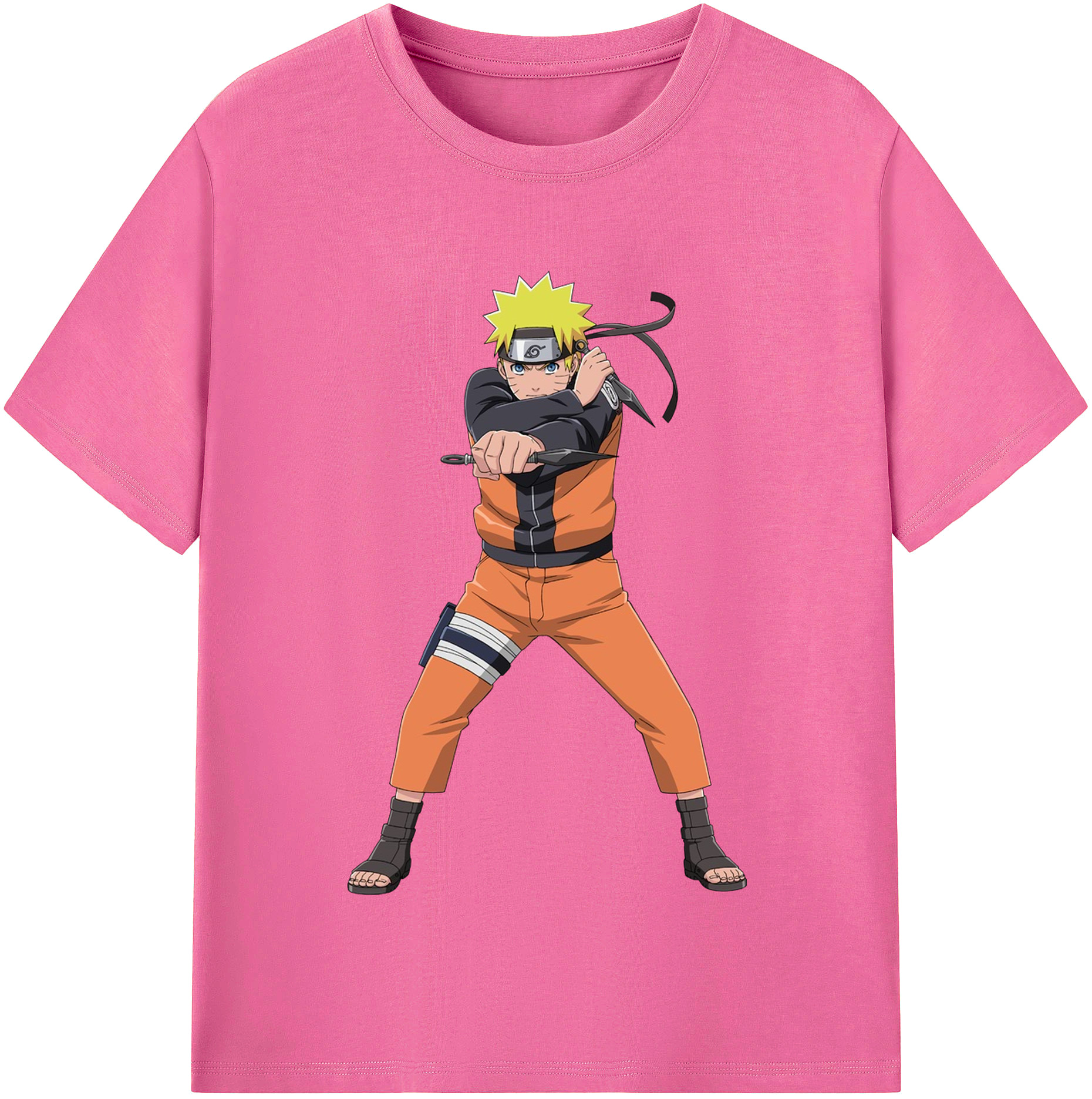 （画像用） NARUTO -ナルト- うずまき ナルト Uzumaki Naruto レディースカジュアルプリントTシャツ（綿100％）